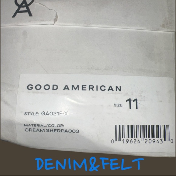 GOOD AMERICAN CREAM VEGAN SHEARLING SHERPA OPEN TOE MULE 4" HEELS NWT/NIB 🤎🤎 - Picture 13 of 14